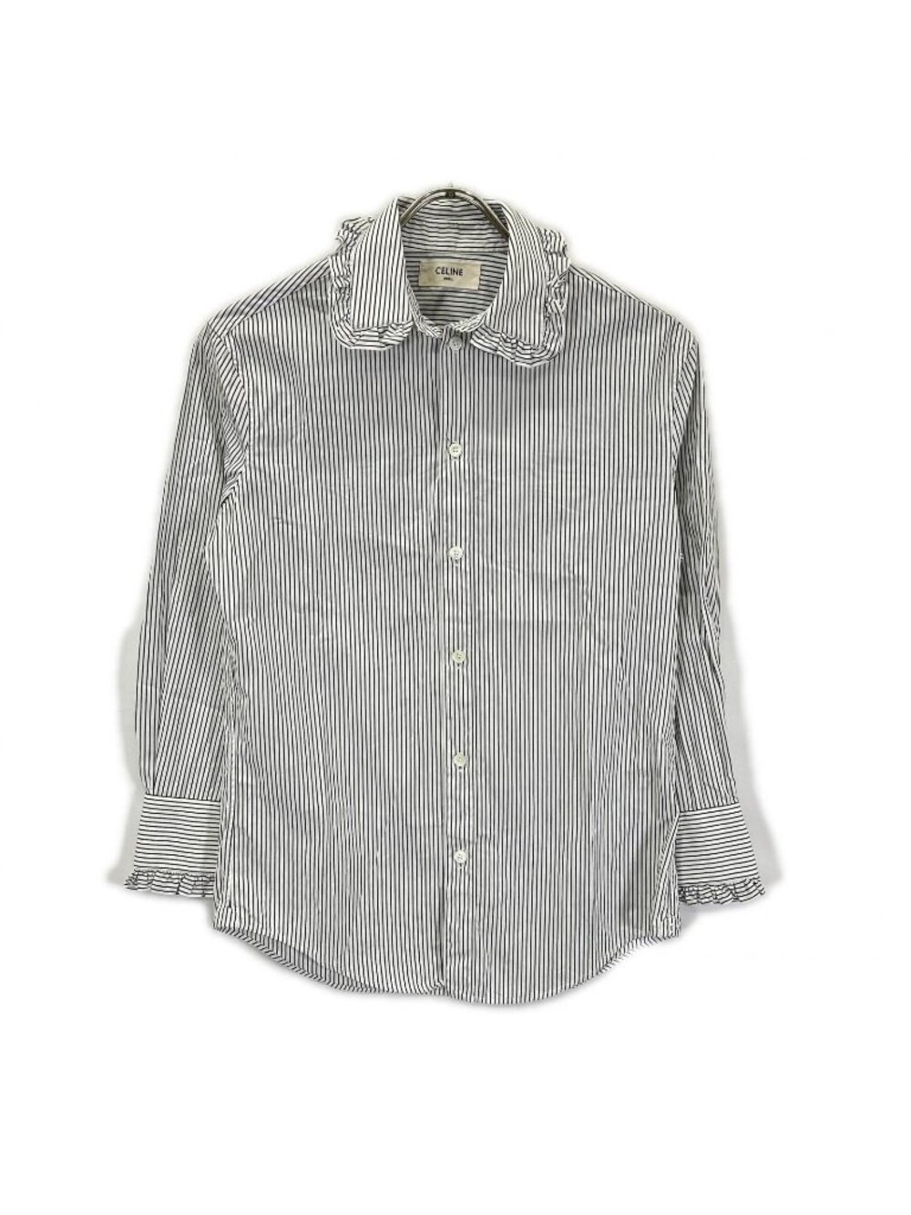 Celine White Eddie Era Cotton Shirt Blouse 34